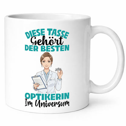 Im Universum: Optikerin | Augenoptik Geschenk Humor Geschenkidee lustiger