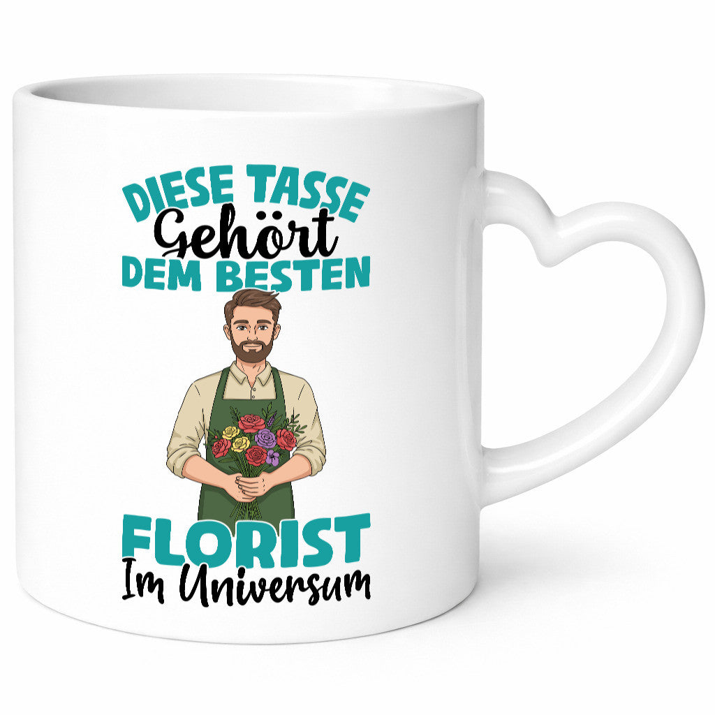 Im Universum: Florist | Blumen Verkäufer Geschenkidee Humor Tasse