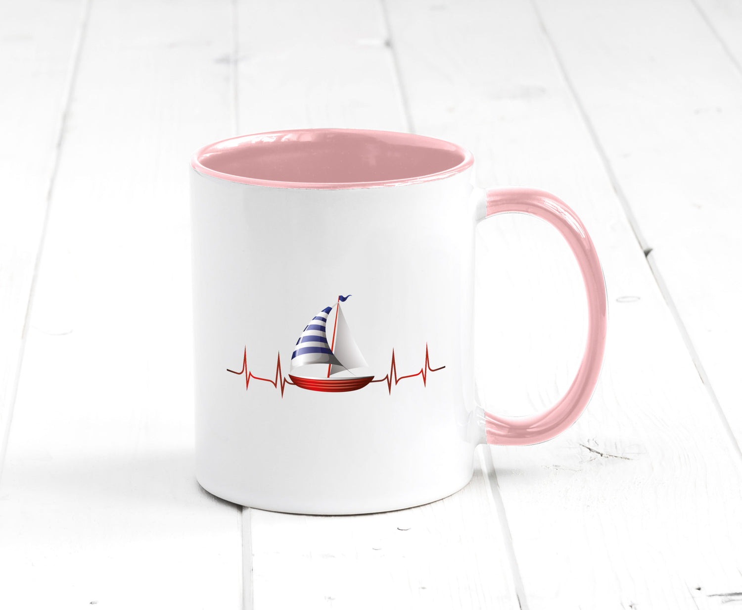 Segelboot Herzschlag | Segler segeln Boot Kapitän Geschenk Humor Geschenkidee