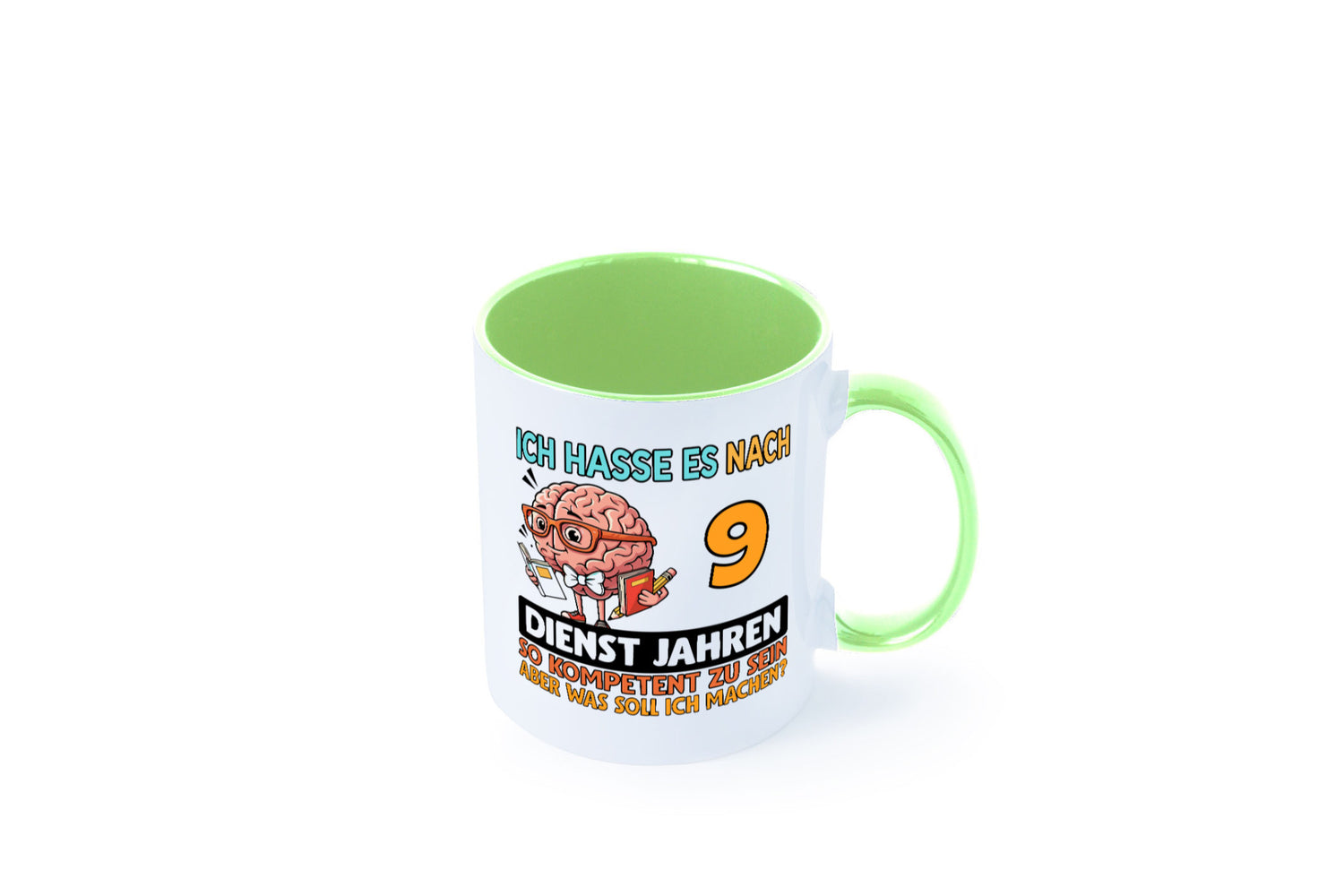 9 Dienstjahre | Arbeit Kompetent Humor Kollegen Büro Geschenkidee Tasse