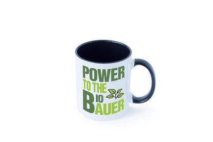 Bio Bauer Power | Landwirt Tasse Bauernhof Spruch lustig Humor Geschenkidee