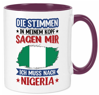 Nigeria | Urlaub Stimmen in meinem Kopf Traumland Geschenk Humor Geschenkidee
