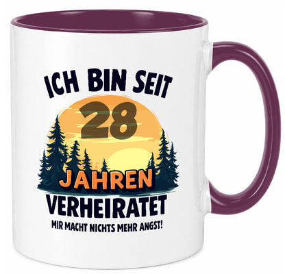 Ich bin Verheiratet | 28. Hochzeitstag Ehepaar v2 lustiger Spruch Geschenk