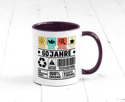 60. Geburtstag | 60 Jahre Humor Limited Edition Geschenkidee Tasse