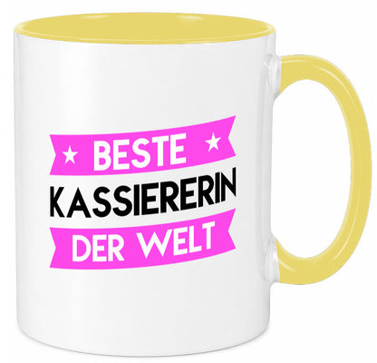 Beste Kassiererin lustiger Spruch Geschenk Humor Geschenkidee Tasse