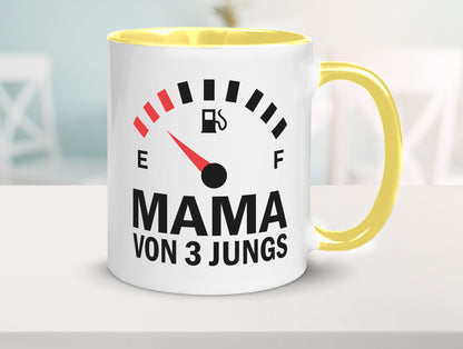 Mama von 3 Jungs | Muttertag Geschwister lustiger Spruch Geschenk Familie