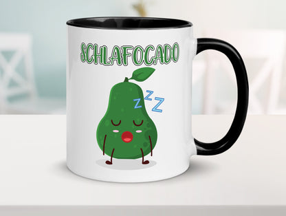 Schlafocado | Müde Avocado ich will noch Schlafen lustiger Spruch Geschenk Tasse