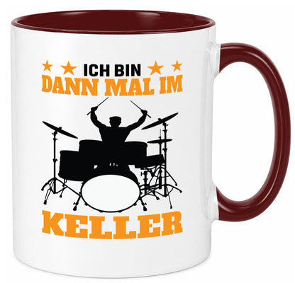 Ich bin dann mal im keller | Schlagzeug Musiker Musik lustig Humor Geschenkidee
