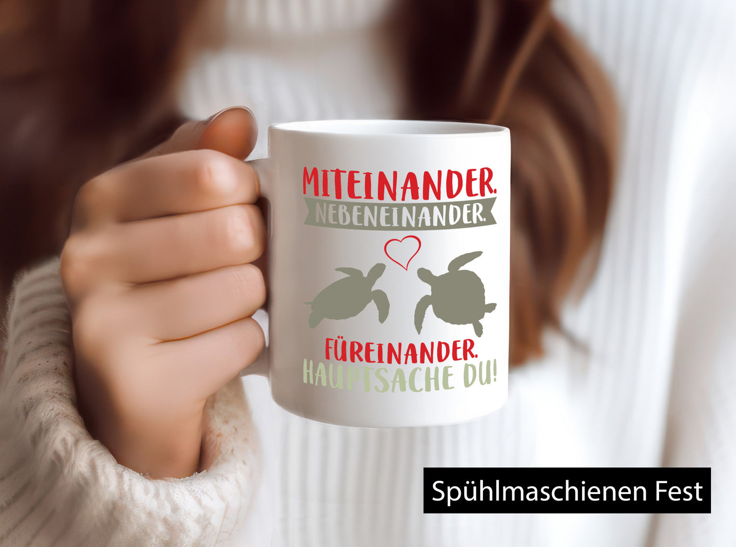 Hauptsache Du | Freund Freundin Schildkröten Liebe Humor Geschenkidee Tasse