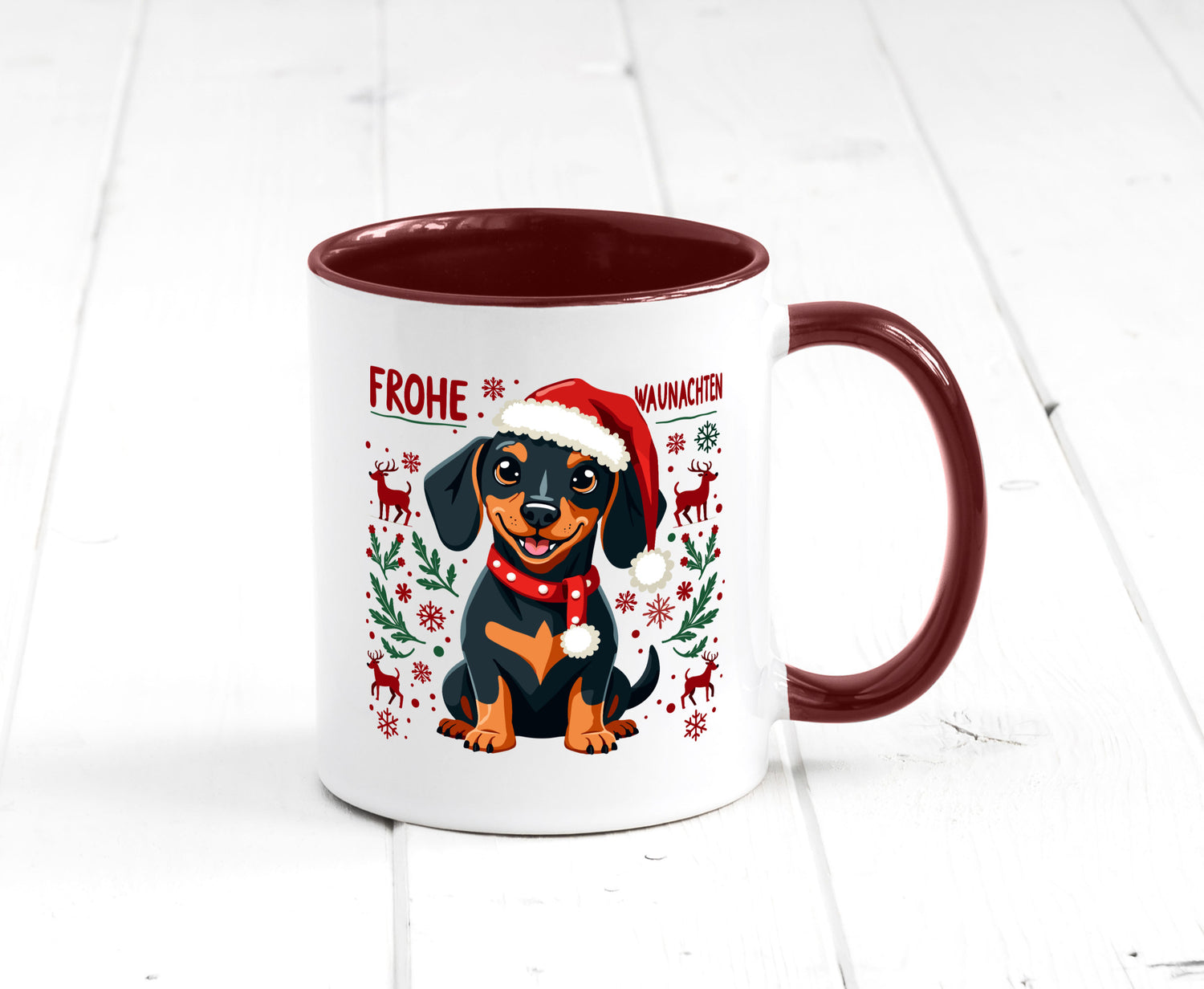 Frohe Waunachten | Ugly Christmas Weihnachtshund v2 Humor Tierliebhaber