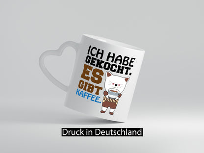 Es gibt Kaffee lustiger Spruch Geschenk Humor Geschenkidee Tasse