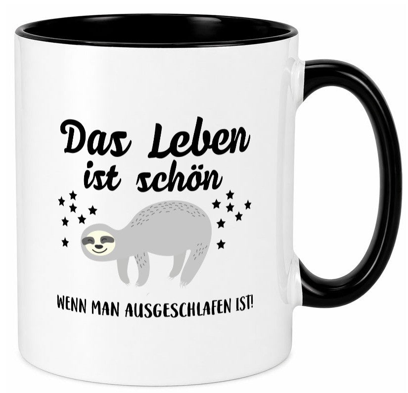 Schön ausgeschlafen | Morgenmuffel Motiv müde Geschenkidee Humor Tasse