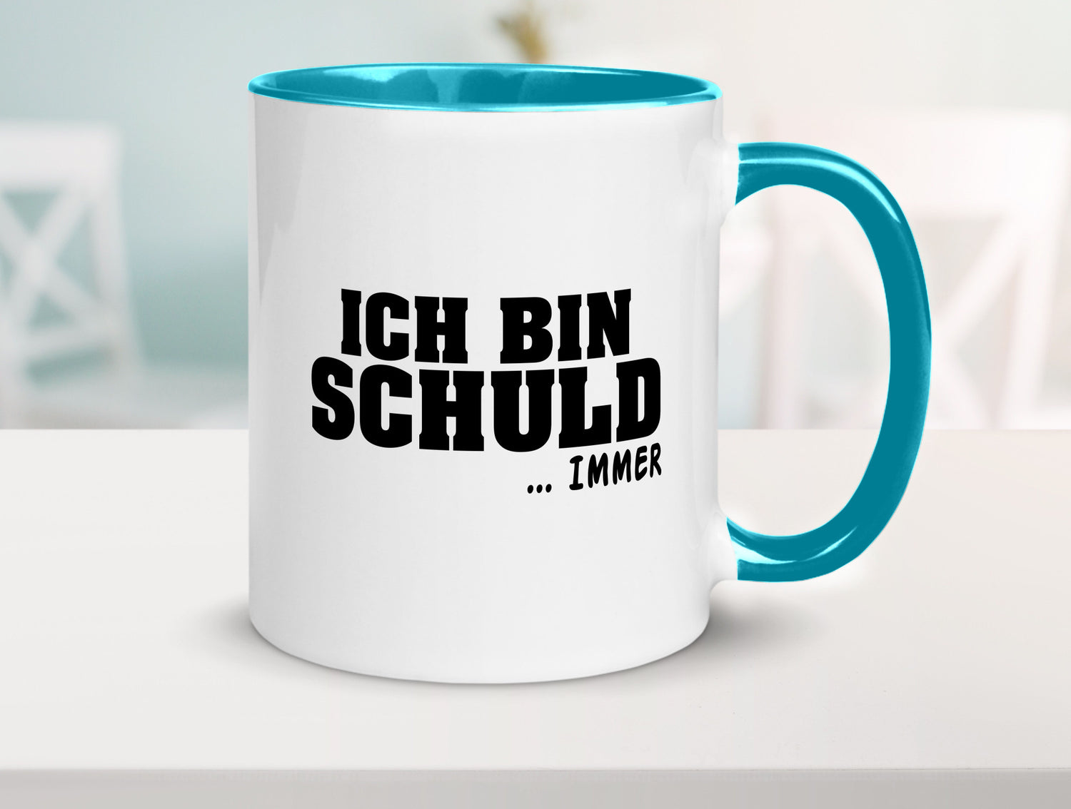 Ich bin Schuld | Schwarze Schaff lustig Humor Geschenkidee Geschenk Tasse