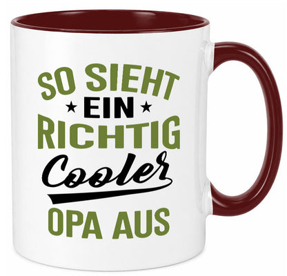 So sieht ein richtig Cooler Opa aus | Großvater Geschenkidee Familie Humor Tasse