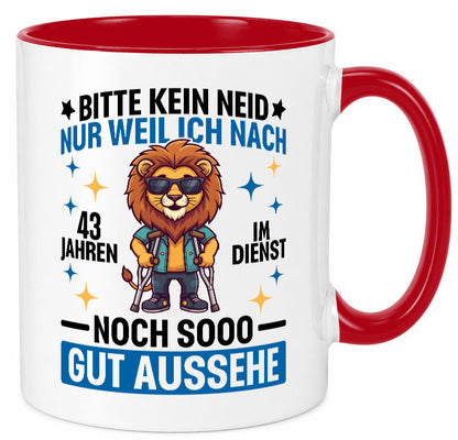 43 Jahre im Dienst | Arbeitsjubiläum Arbeit Geschenk Kollegen Büro lustiger