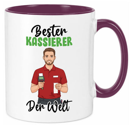 Bester Kassierer v2 Geschenkidee Humor Tasse