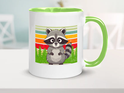 Waschbär | Vintage v2 lustiger Spruch Geschenk Humor Geschenkidee Tasse