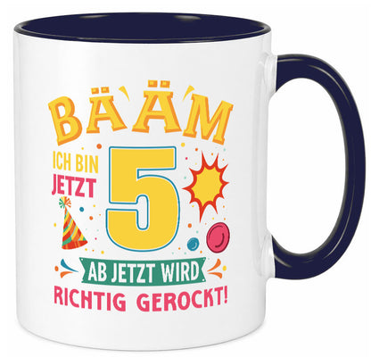 5. Geburtstag | 5 Jahre ab jetzt wird richtig gerockt Geschenk Geschenkidee Tasse