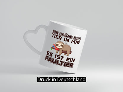 Faultier Spruch | Statement Tasse Morgenmuffel faul Humor Tierliebhaber