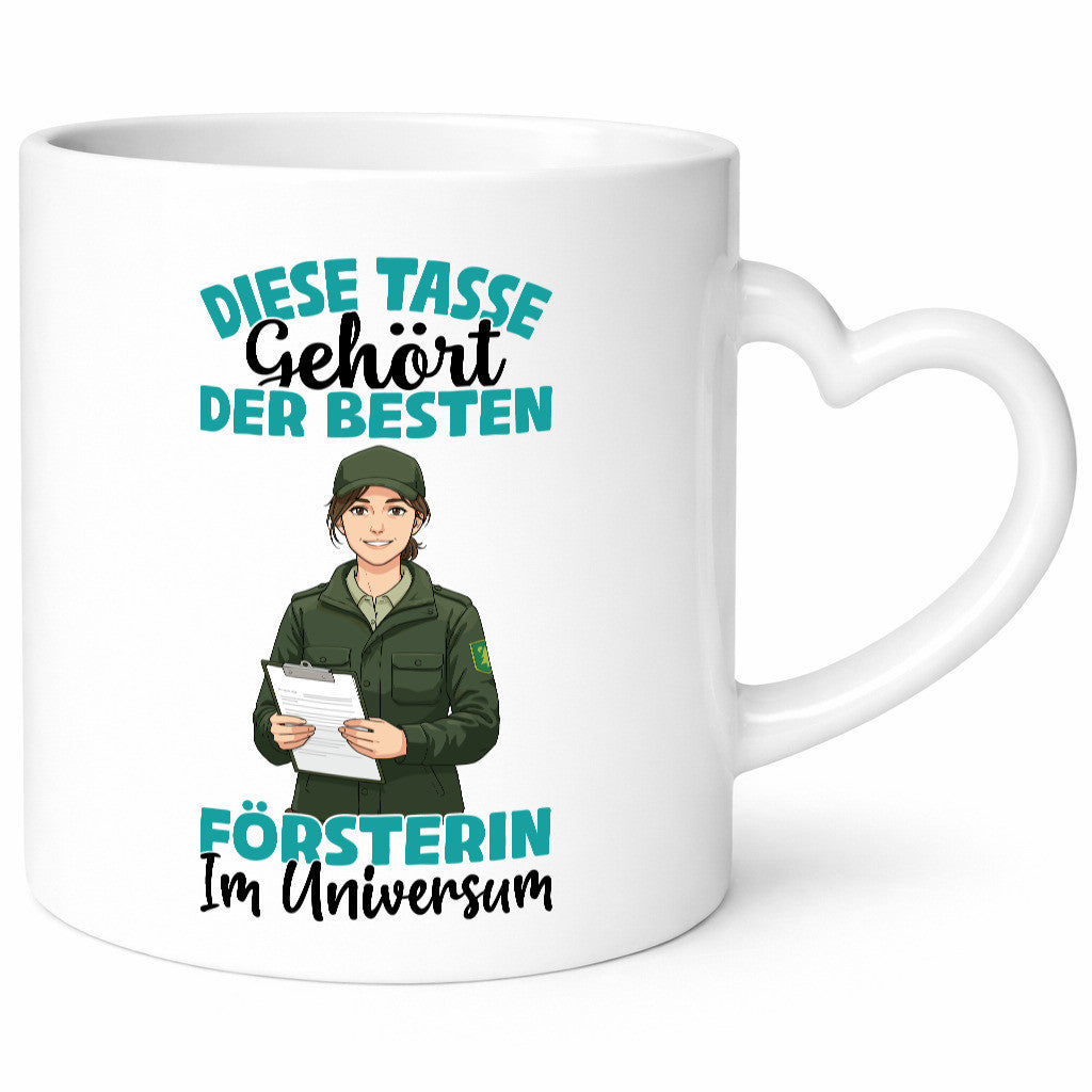 Im Universum: Försterin | Forst Arbeit lustig Kollegen Büro Geschenk Tasse