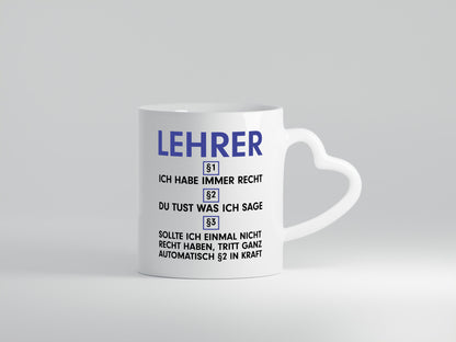 Ich habe immer Recht Lehrer | Schule Beruf Schüler v2 lustiger Spruch Geschenk