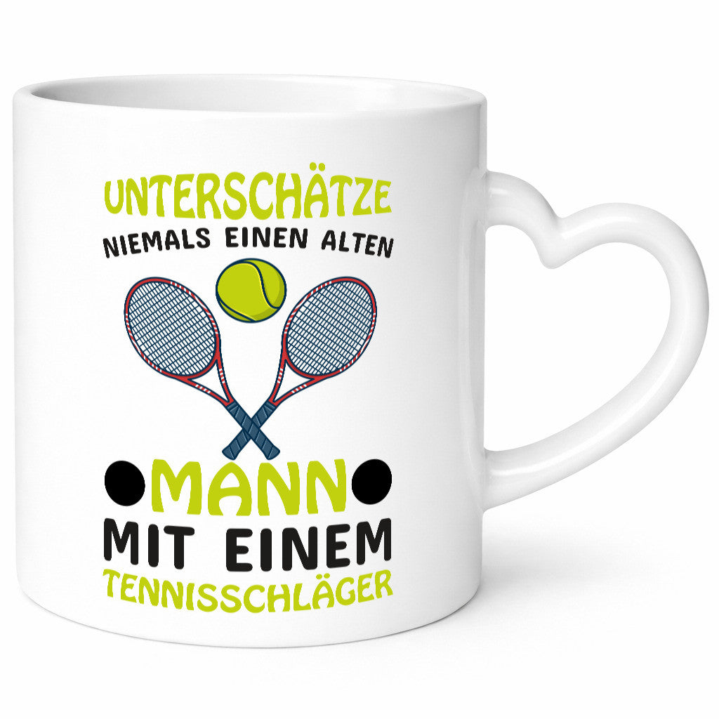 Alter Mann mit Tennis Schläger | Männer Tasse Humor lustiger Spruch Geschenk