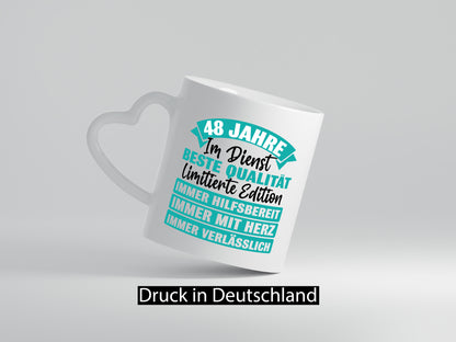 48 Jahre im Dienst | Jubiläum Arbeit Humor Kollegen Büro Geschenkidee Tasse