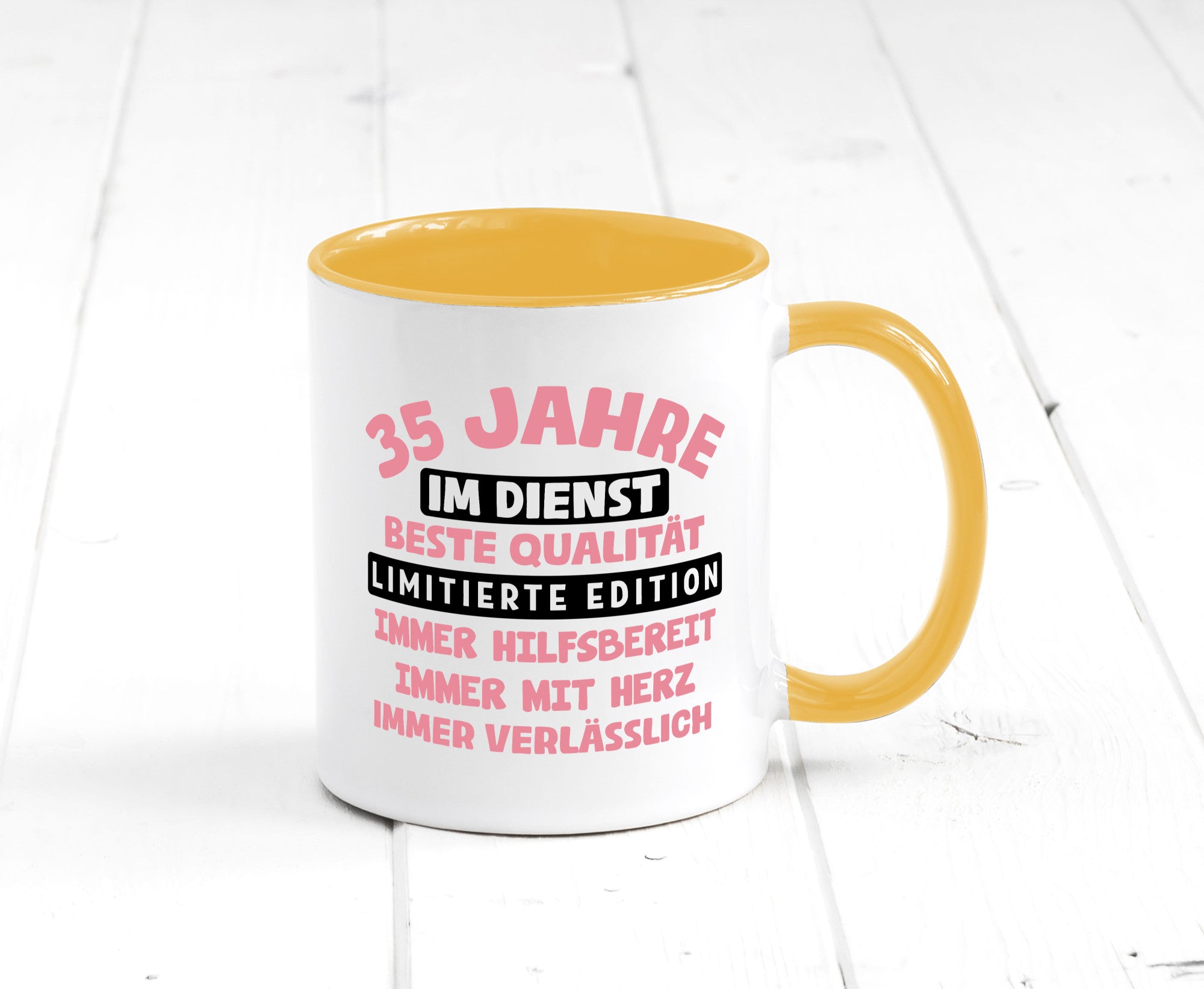 35 Jahre im Dienst | Jubiläum Arbeit v11 lustig Kollegen Büro Geschenk Tasse