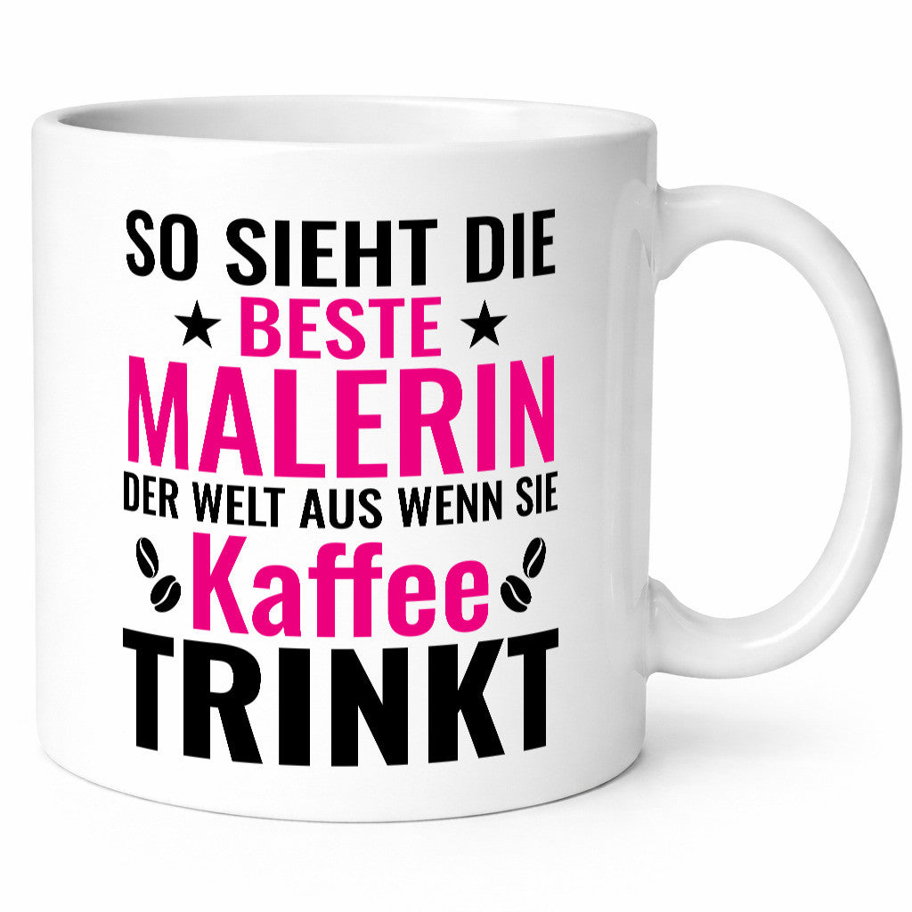 Kaffee trinkt: Malerin | Malerinnen lustiger Spruch Geschenk Humor Geschenkidee
