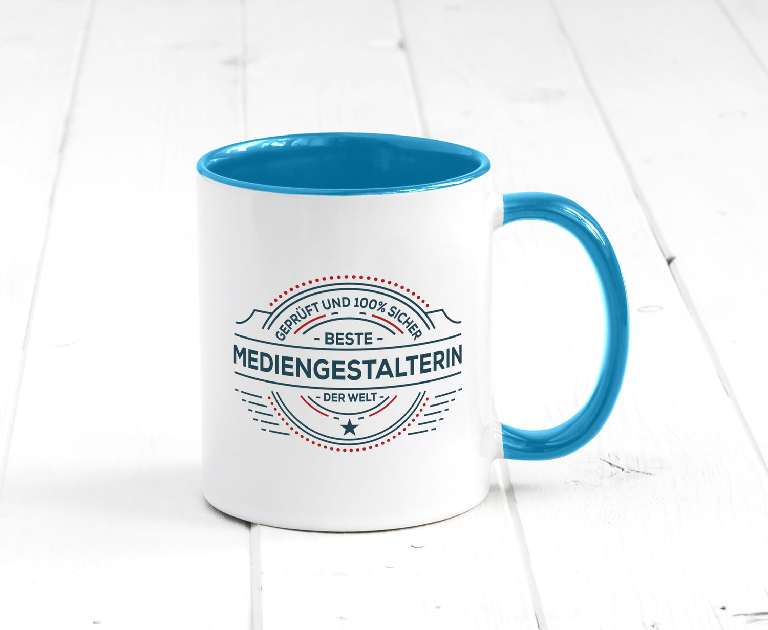 Geprüft und sicher: Mediengestalterin | Medien lustiger Spruch Geschenk Humor