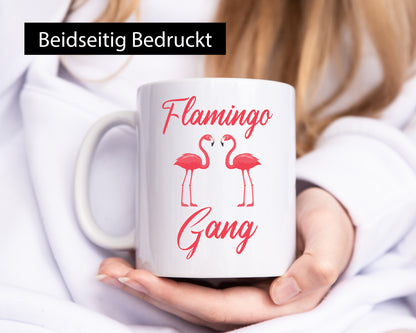 Flamingo Gang | Flamingos lustiger Spruch Geschenk Humor Geschenkidee Tasse