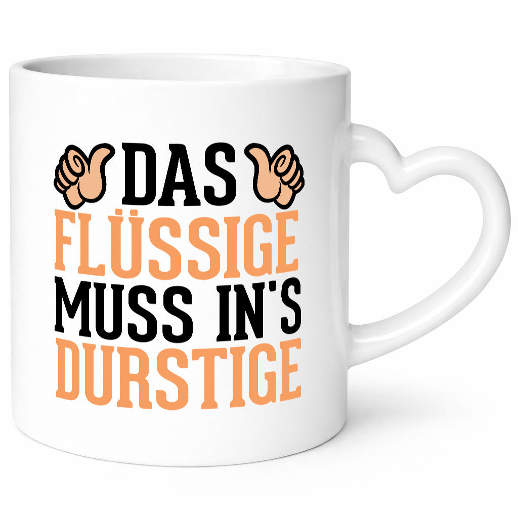 Das Flüssige muss ins Durstige | Feiern Alkohol Party lustig Humor Geschenkidee