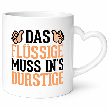 Das Flüssige muss ins Durstige | Feiern Alkohol Party lustig Humor Geschenkidee
