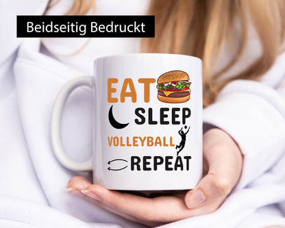 Eat Sleep Volleyball Repeat | Spieler Tasse Humor Geschenkidee