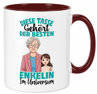Im Universum: Enkelin | Opa Oma Großmutter Großvater Geschenk Familie Tasse
