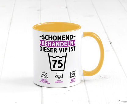 75 Geburtstag | schonend behandeln Jahre v2 lustiger Spruch Geschenk