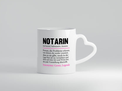 Notarin | Beruf Juristin Humor Spruch v2 Arbeit Kollegen Büro Geschenkidee Tasse