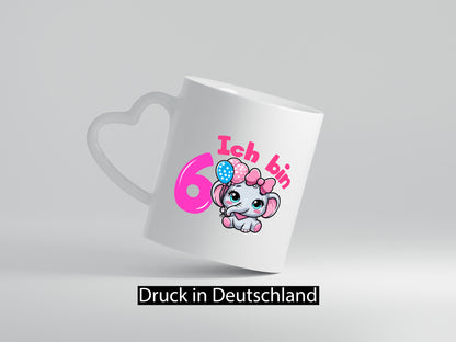 6. Geburtstag | 6 Jahre Elefant Mädchen Humor Geschenkidee Tasse