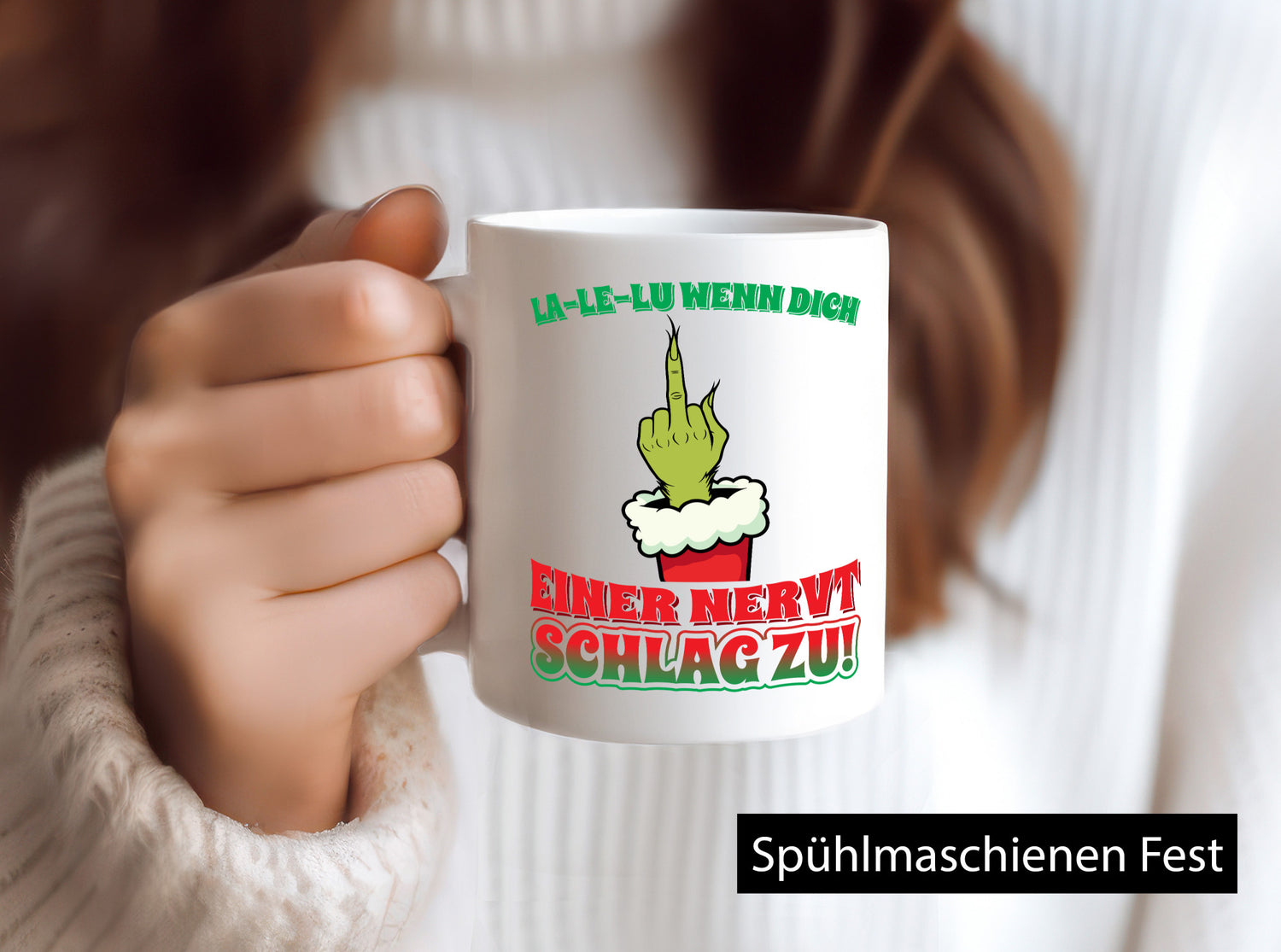 La Le Lu | Weihnachten Weihnachtsmuffel Lichter vl11 Humor Geschenkidee Tasse