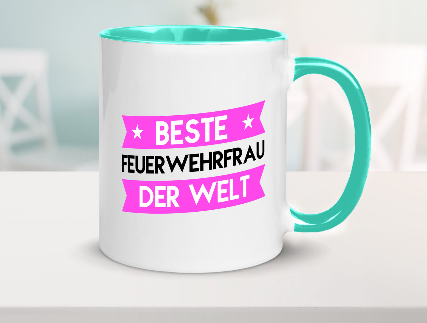 Bester Feuerwehrfrau | Feuerwehr lustig Humor Geschenkidee Geschenk Tasse
