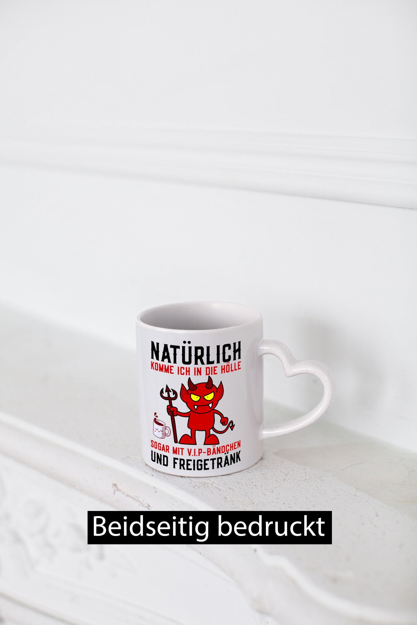 Natürlich komme ich in die Hölle | Spruch Teufelchen Comic Geschenkidee Humor
