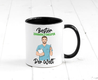Bester Zahnarzthelfer | Zahnmedizin v2 lustiger Spruch Geschenk Humor Tasse