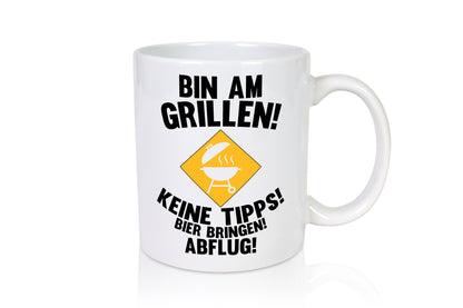 Bin am Grillen | Bier bringen und Abflug Grillmeister Geschenk Humor