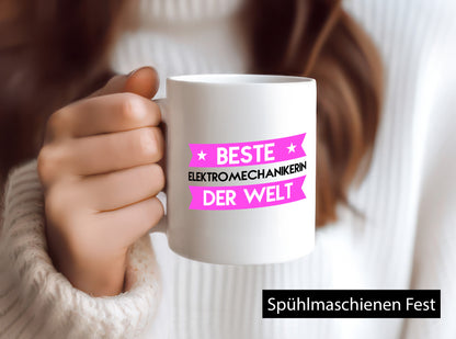 Beste Elektromechanikerin | Mechanikerin Humor Geschenkidee Tasse