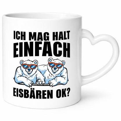 Ich mag Eisbären Geschenk Humor Geschenkidee lustiger Spruch Tasse