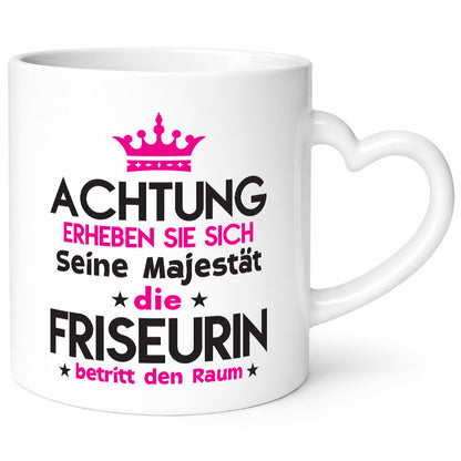Seine Majestät Friseurin | Friseuse Frisörin Humor Geschenkidee Tasse