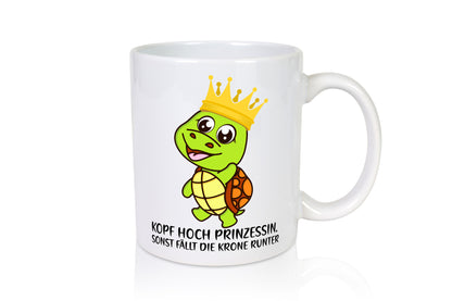 Kopf hoch Prinzessin | Krone süße Schildkröte Comic lustig Humor Geschenkidee