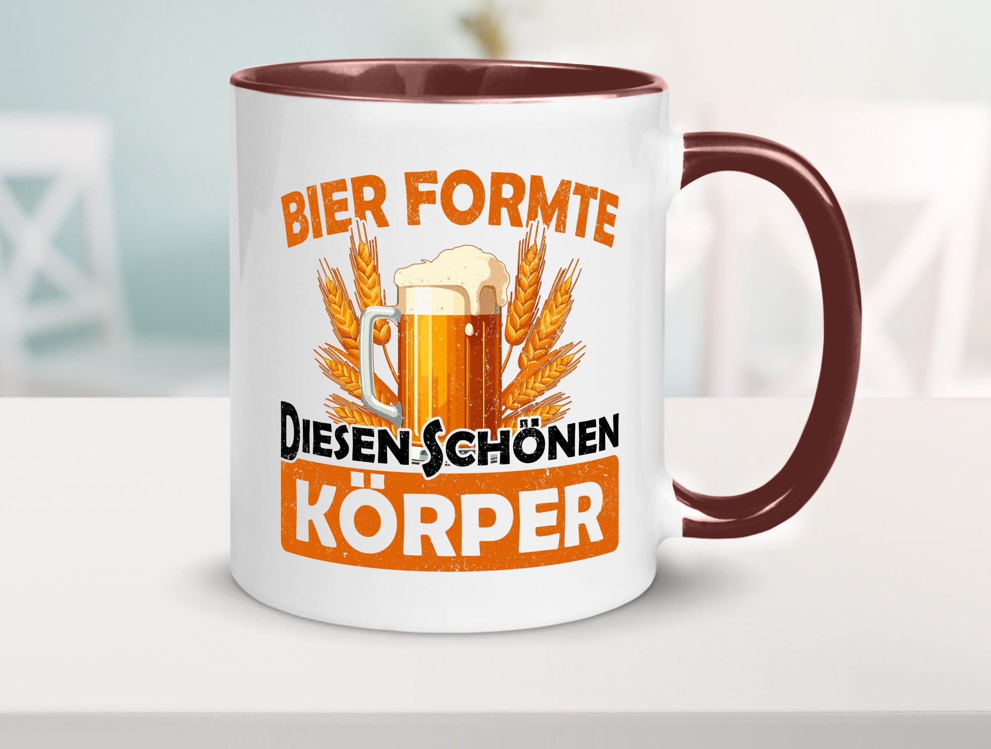 Bier förmte diesen Körper | bierliebhaber v2 Humor Geschenkidee Tasse