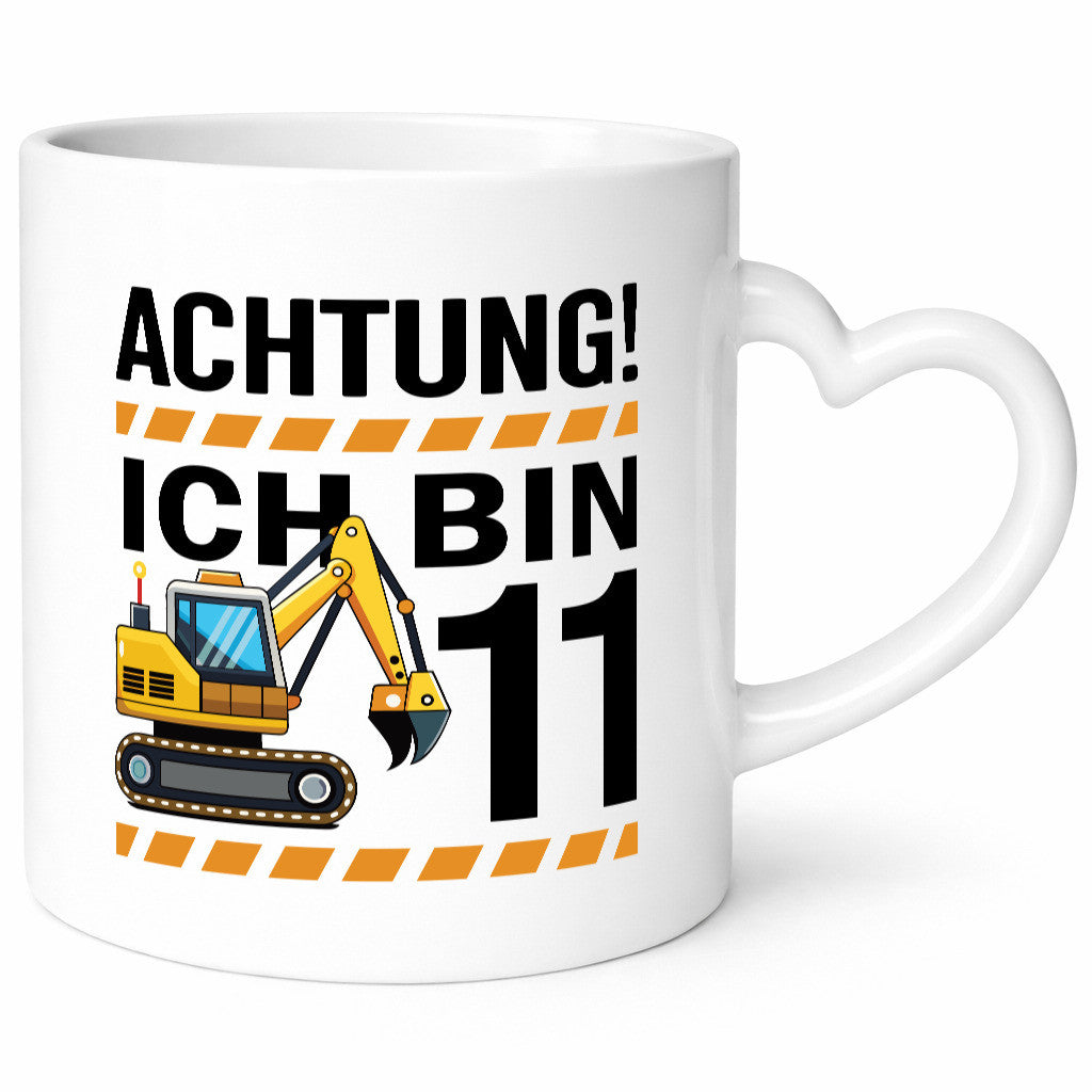 11. Geburtstag Ich bin | Bagger Junge lustige Geschenkidee Geschenk Tasse
