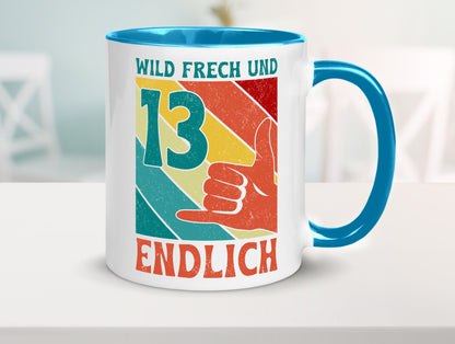 13. Geburtstag | 13 Jahre Wild und Frech Humor Geschenkidee Tasse
